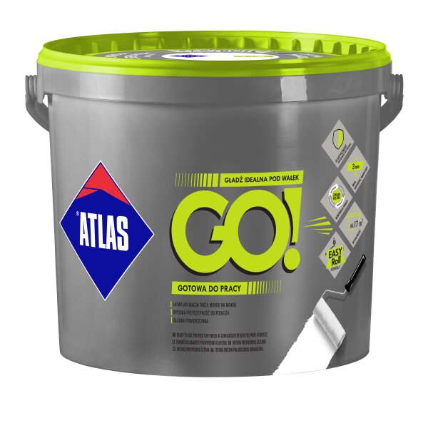 Atlas Go! Oberputz 5kg Eimer Finish Spachtelmasse